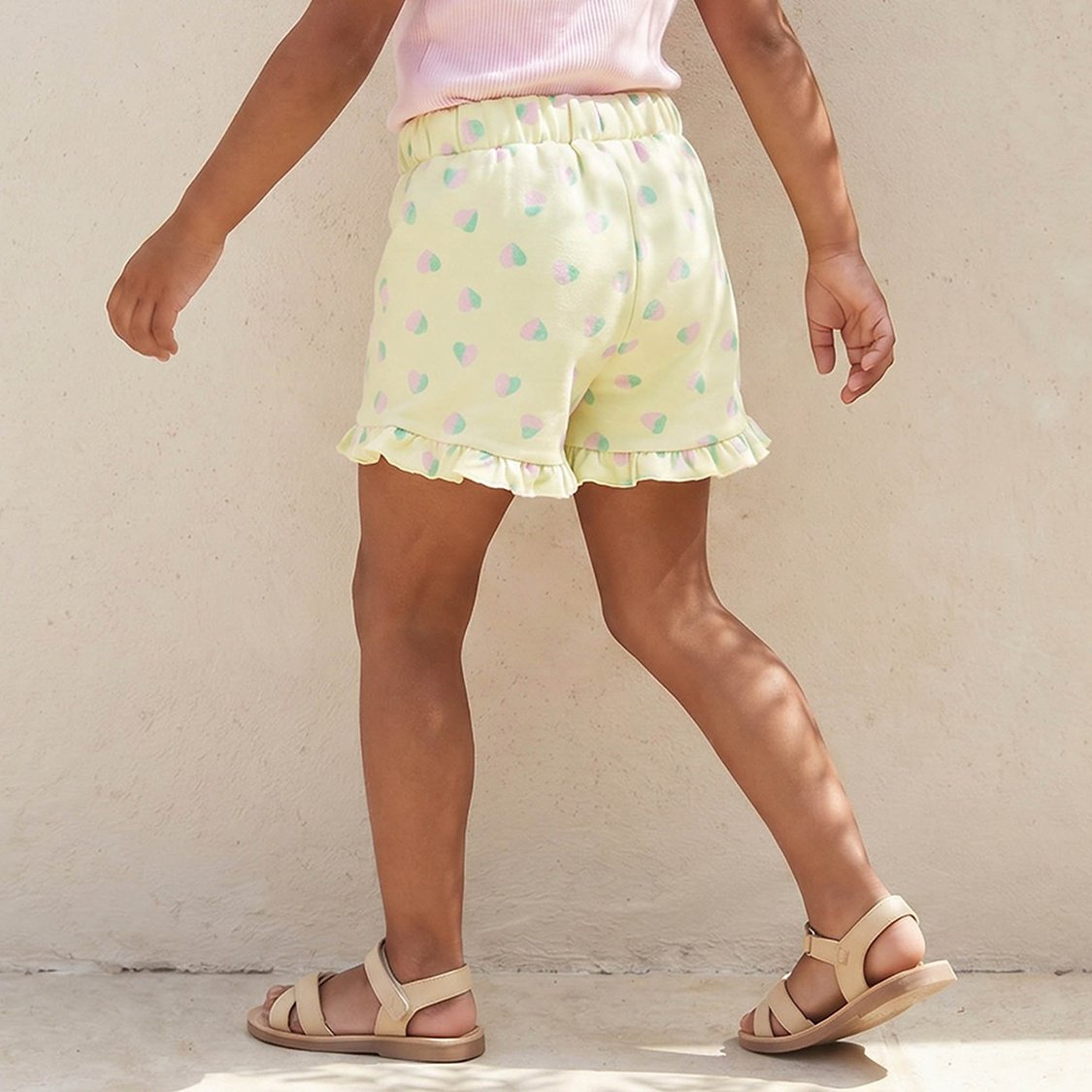 Juniors Heart Print Elasticated Shorts