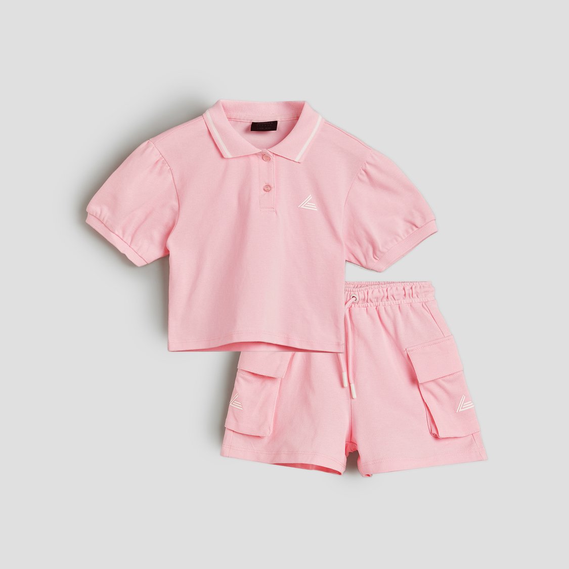 Junior Sports Polo T-shirt with Shorts Set