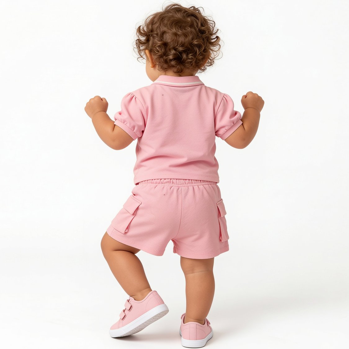Junior Sports Polo T-shirt with Shorts Set