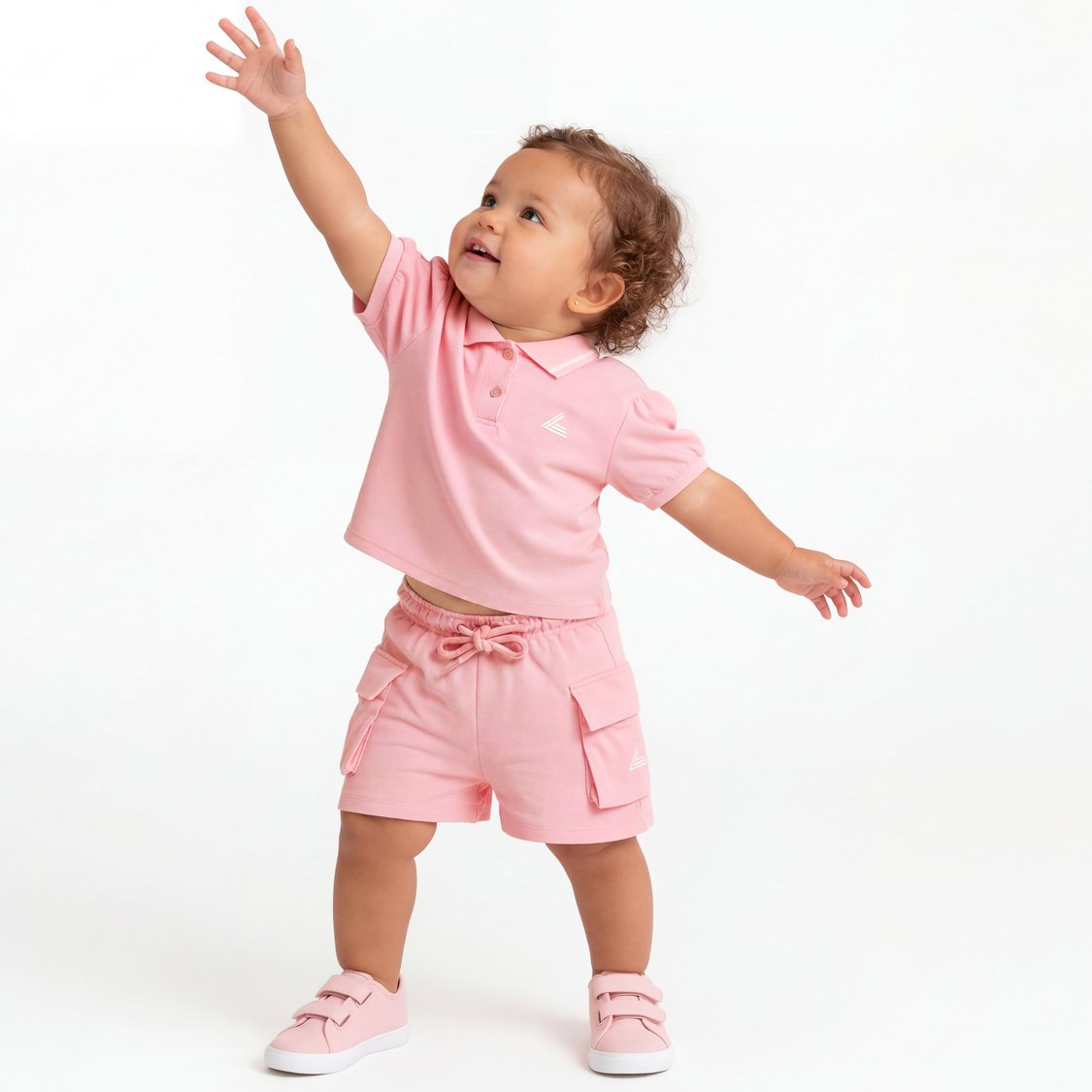 Junior Sports Polo T-shirt with Shorts Set
