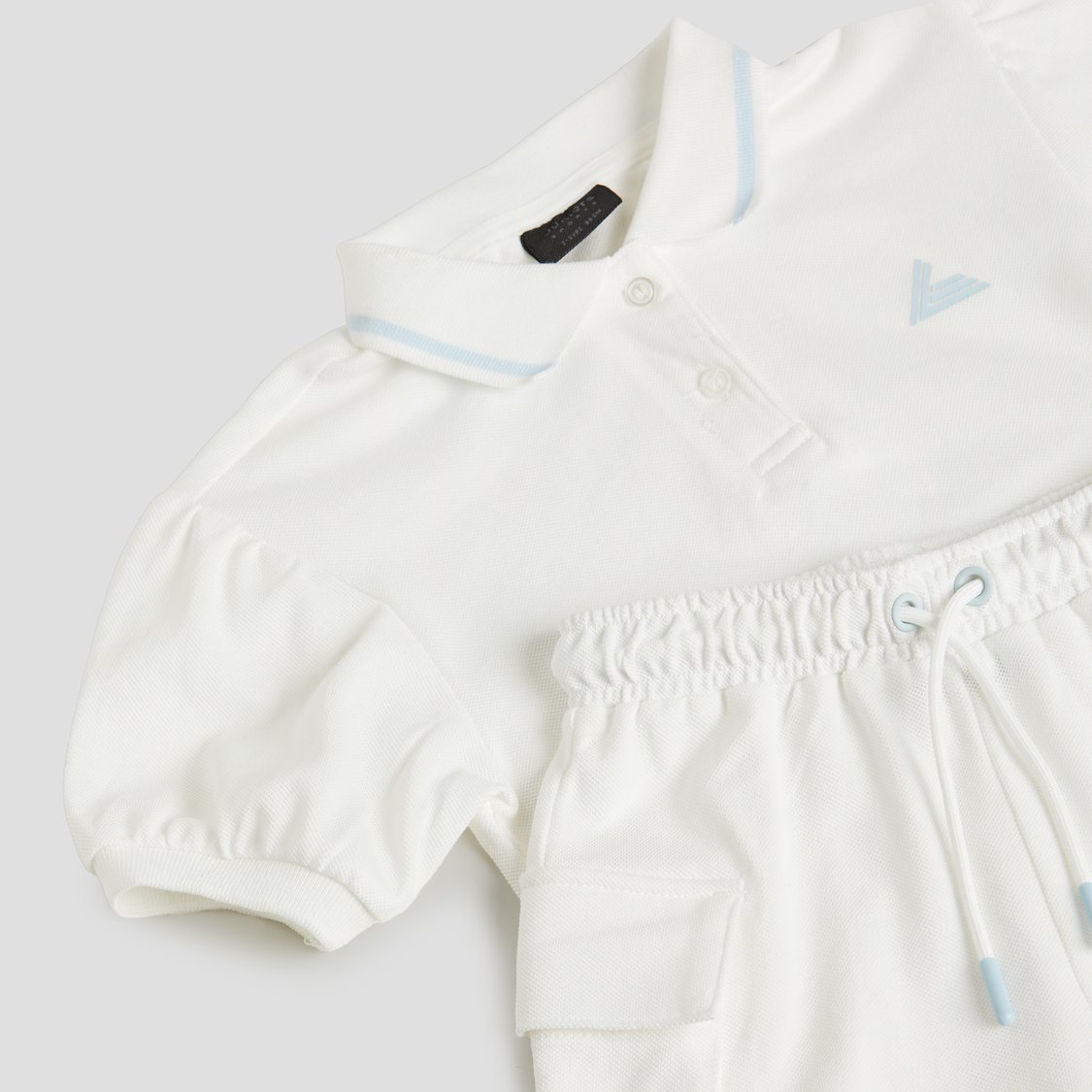 Junior Sports Solid T-shirt with Shorts Set