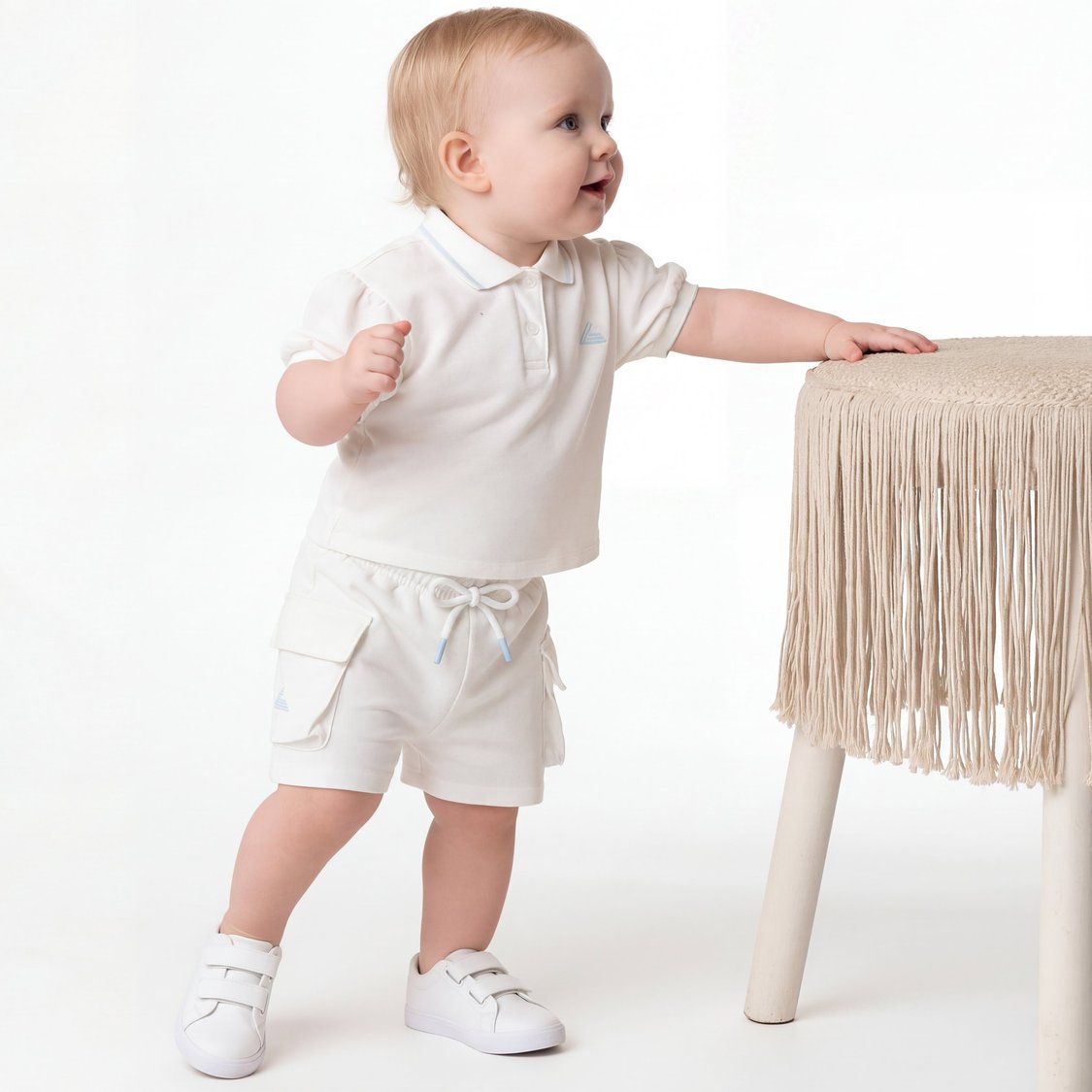 Junior Sports Solid T-shirt with Shorts Set