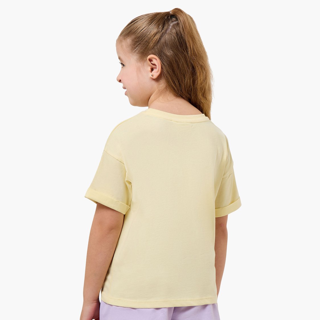Juniors Floral Sequin T-shirt