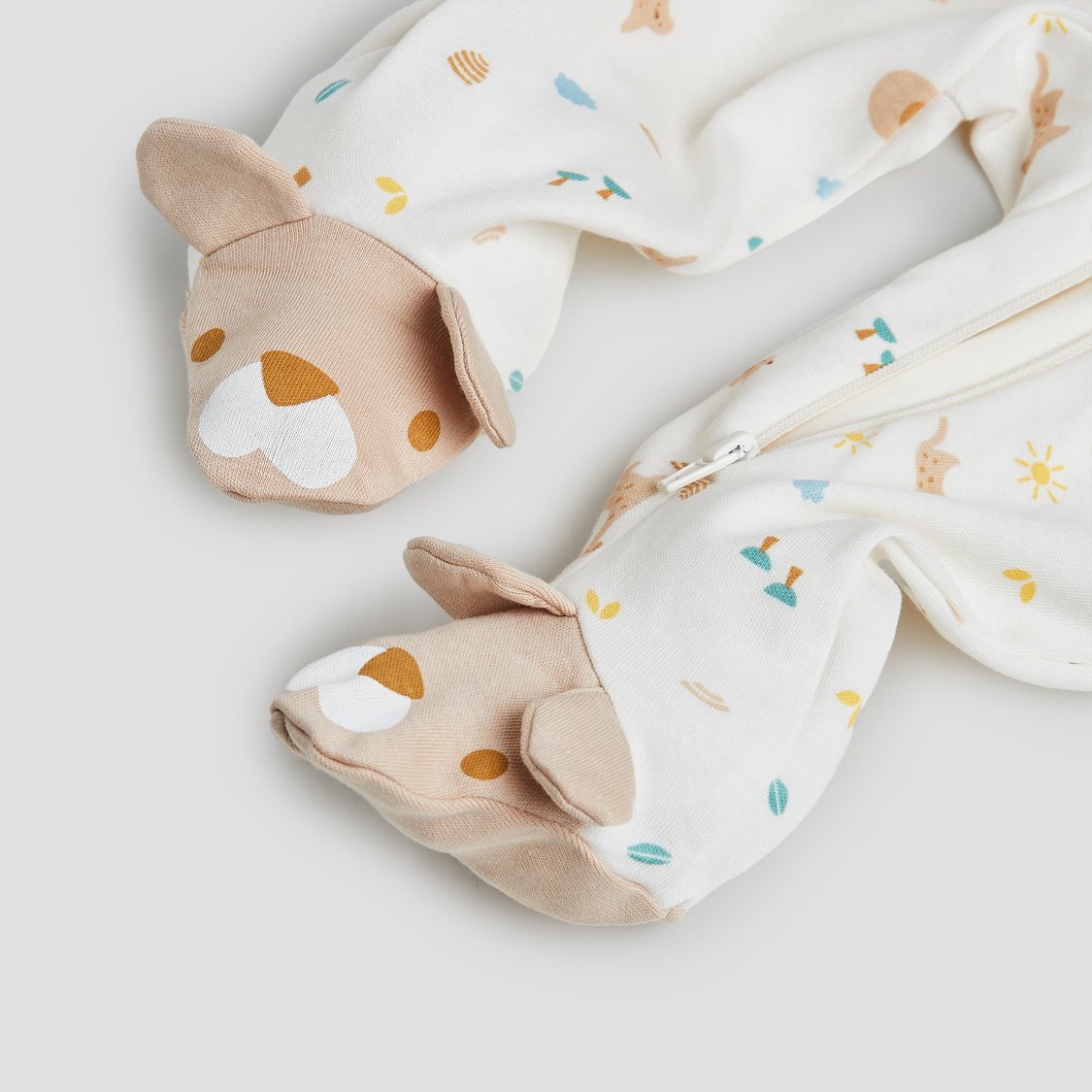 Juniors Printed Zipper Detail Sleepsuit