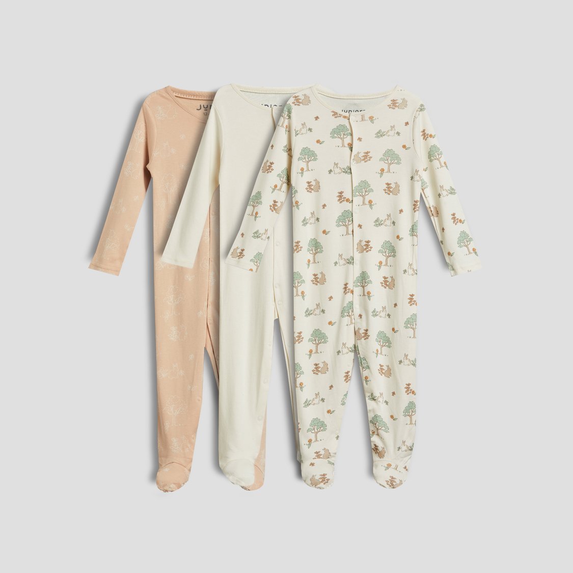 Juniors Printed Sleepsuits - Pack of 3