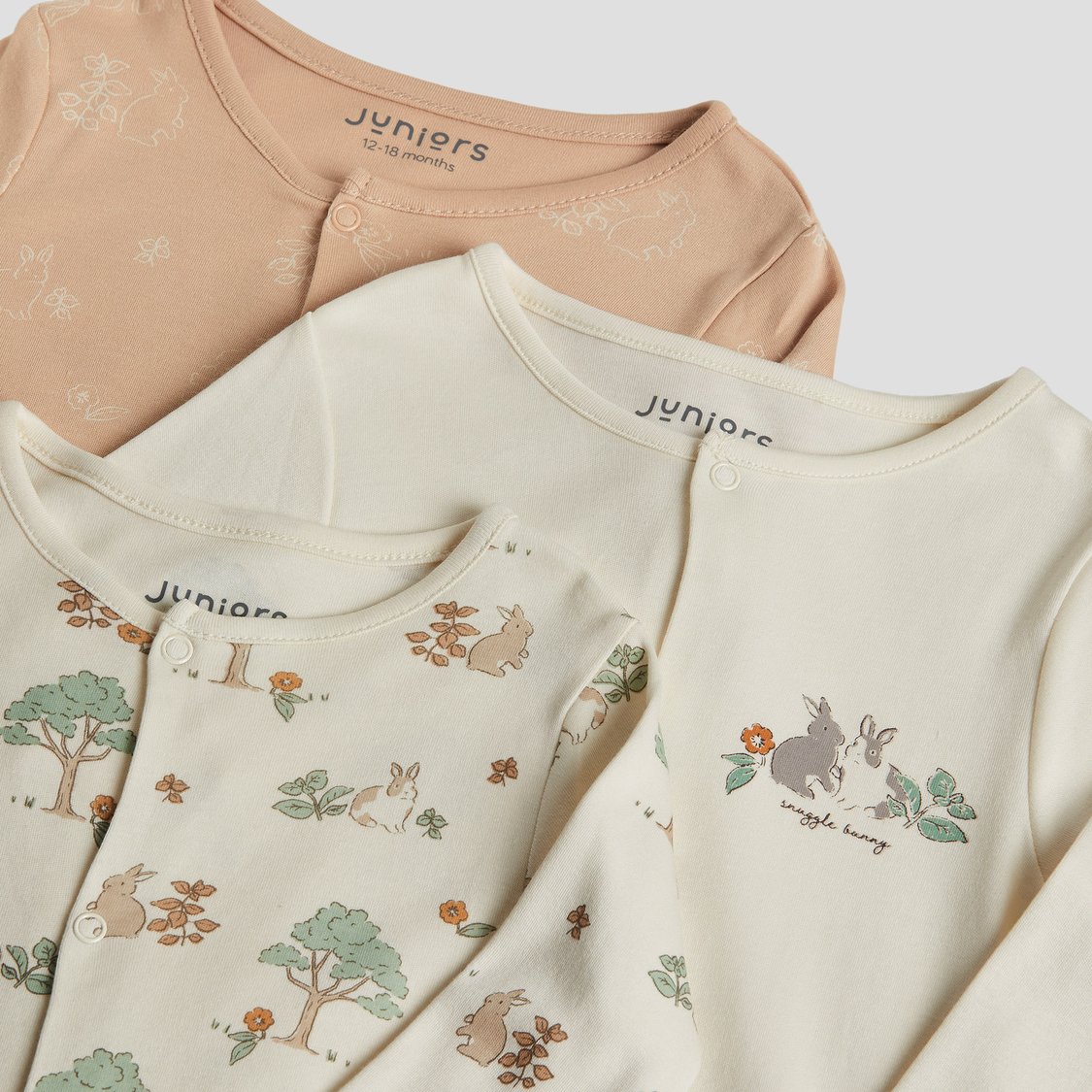 Juniors Printed Sleepsuits - Pack of 3