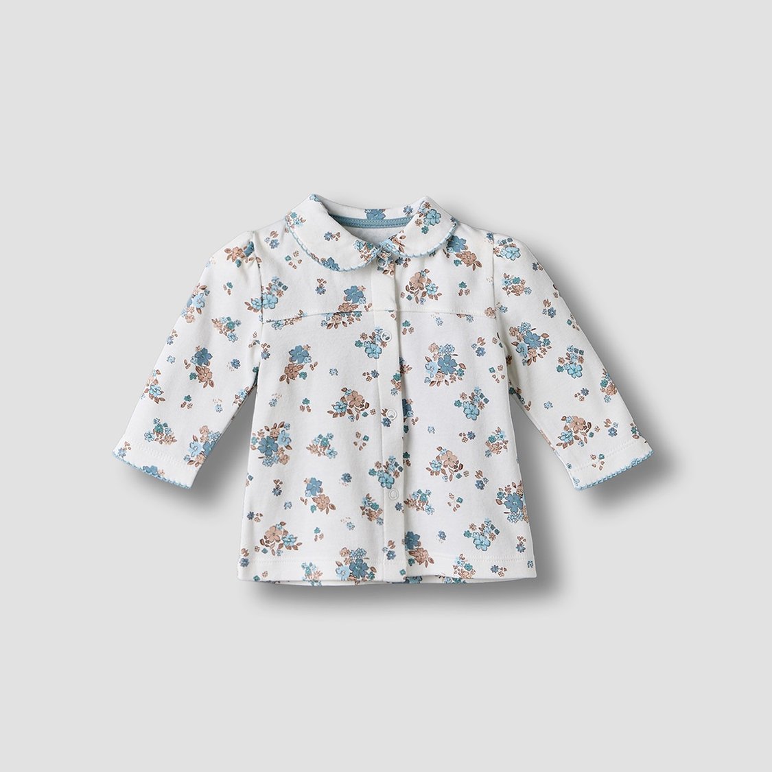 Juniors Floral Print Shirt with Pyjama Set