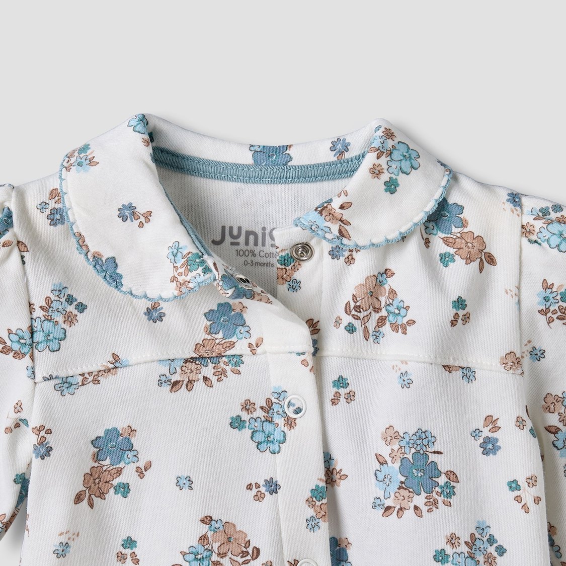 Juniors Floral Print Shirt with Pyjama Set