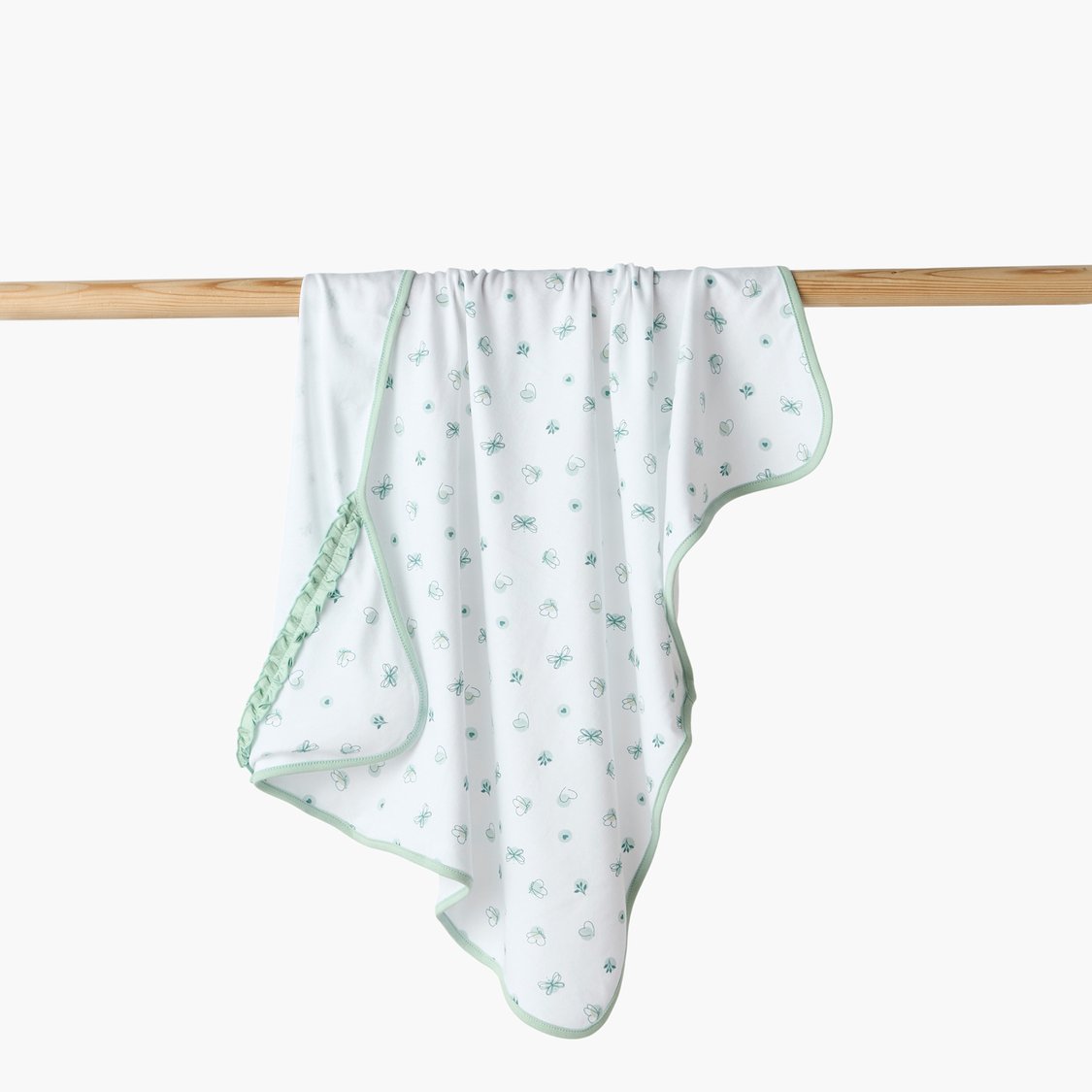Juniors Butterfly Print Receiving Blanket