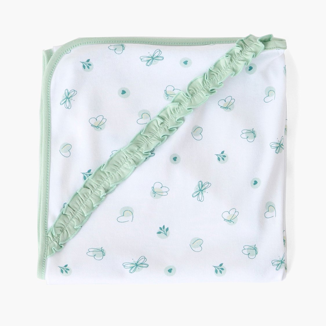 Juniors Butterfly Print Receiving Blanket