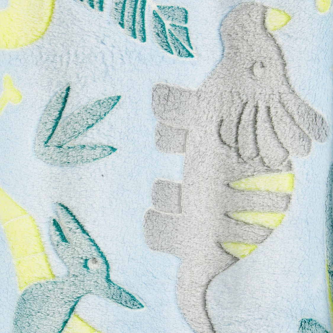 Juniors Dinosaur Print Glow-in-the-Dark Raschel Blanket - 150 x 100 cm