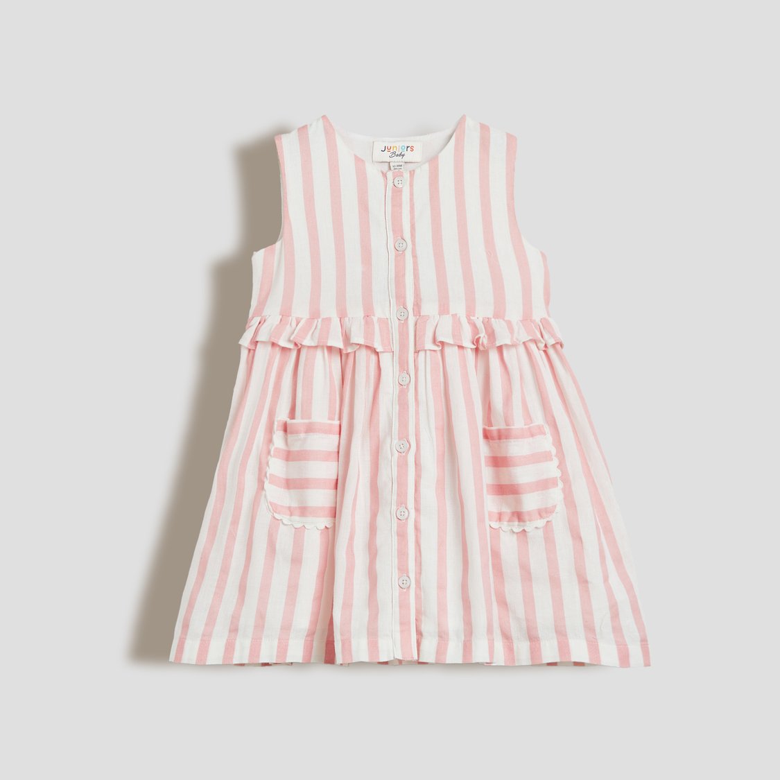 Juniors Striped A-line Dress