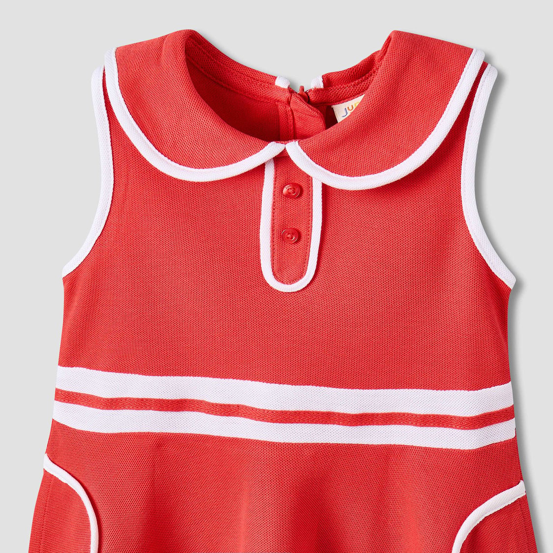 Juniors Contrast Trim A-Line Dress