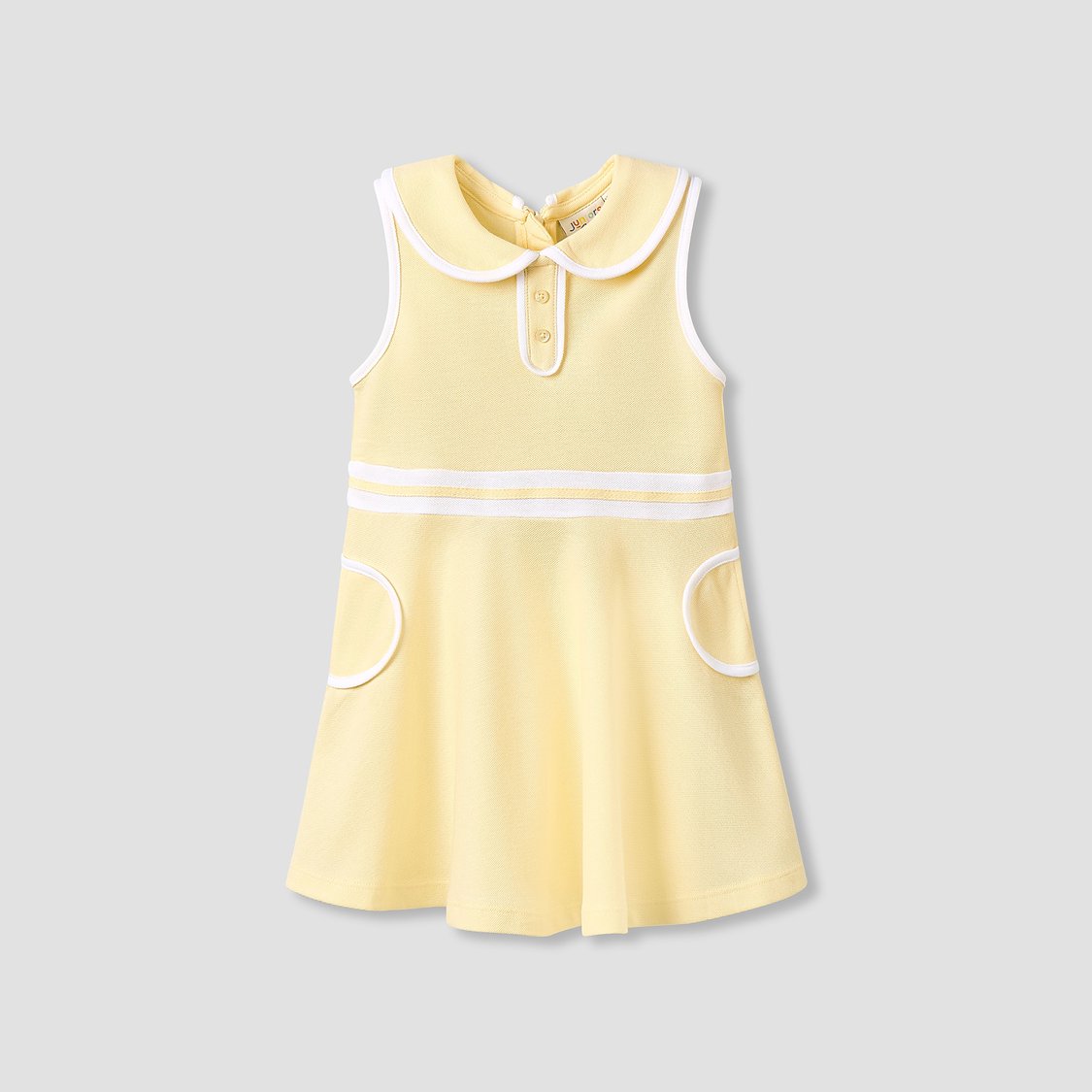 Juniors Contrast Trim A-Line Dress