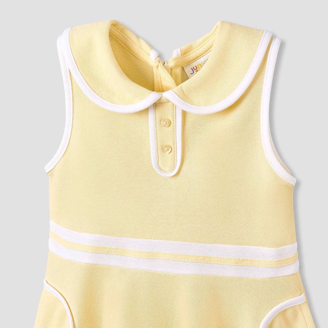 Juniors Contrast Trim A-Line Dress