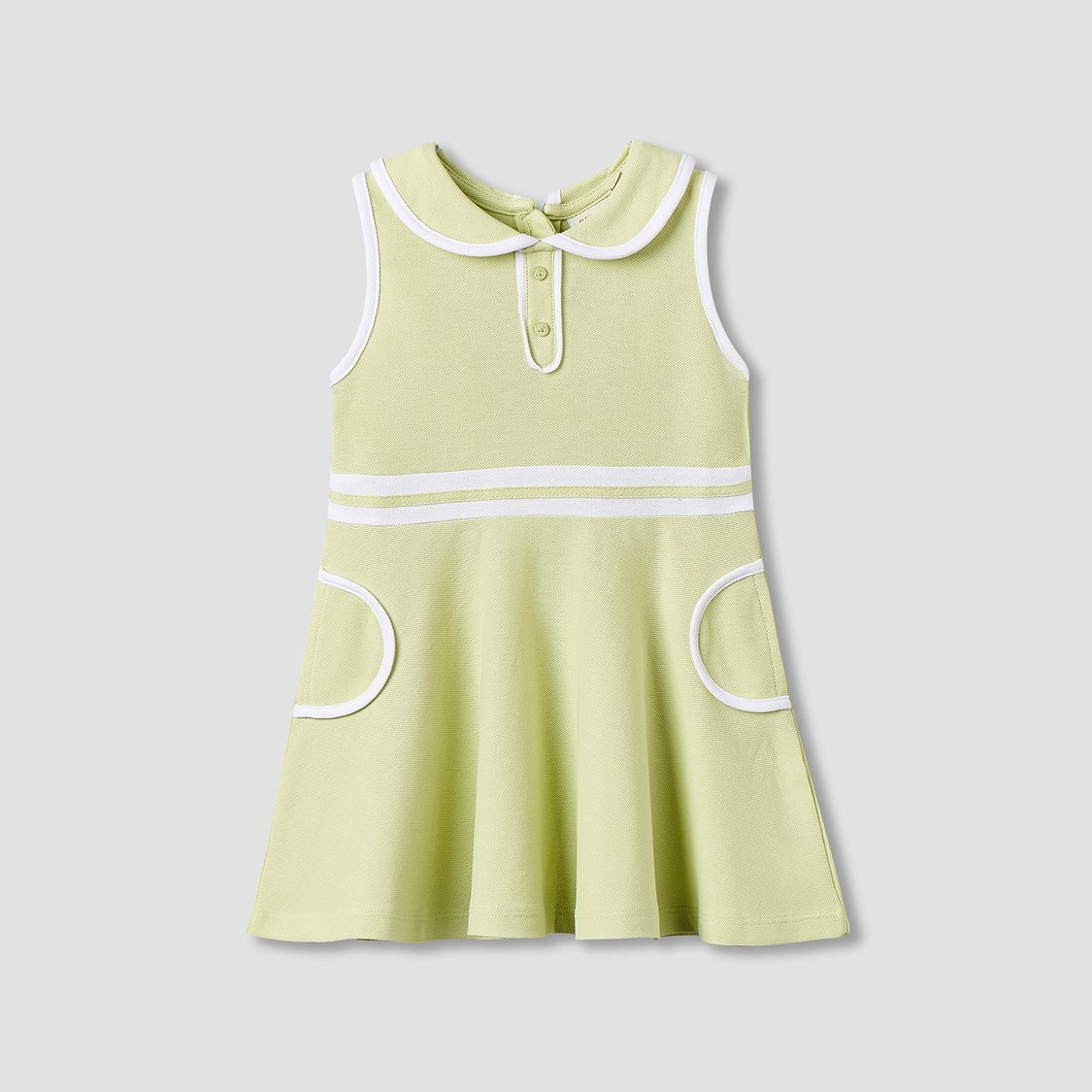 Juniors Contrast Trim A-Line Dress