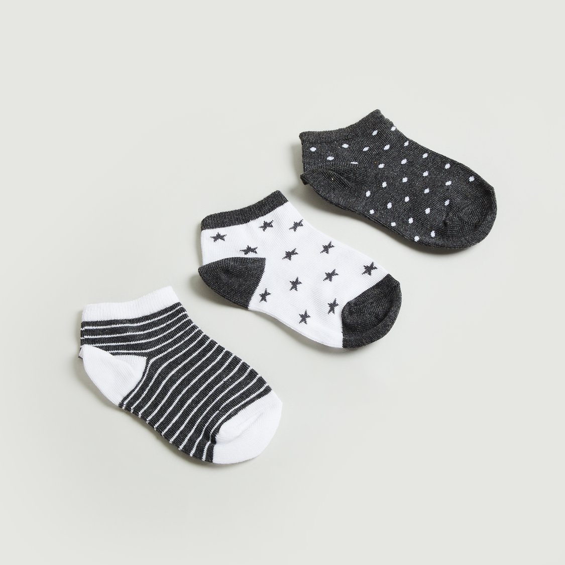 Juniors Assorted Ankle Length Socks - Pack of 3