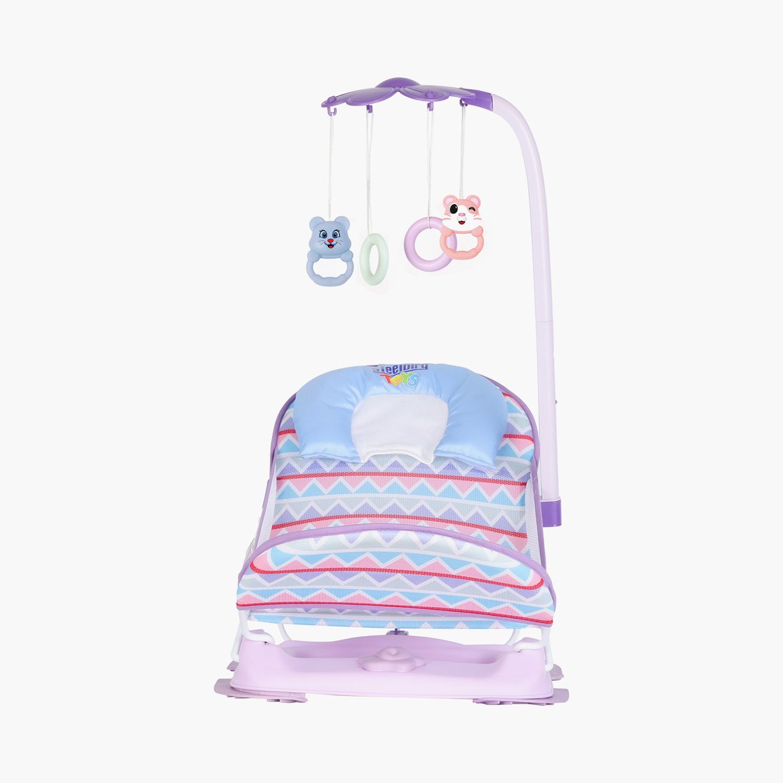 Steelbird Anti-Skid Compact Baby Bath Chair with Toys