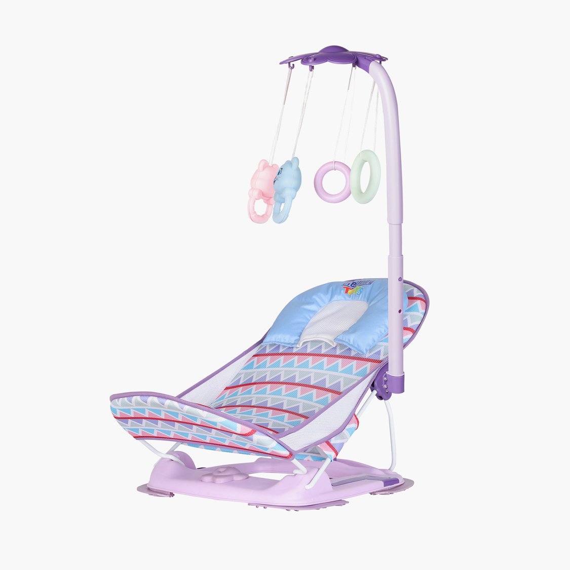 Steelbird Anti-Skid Compact Baby Bath Chair with Toys