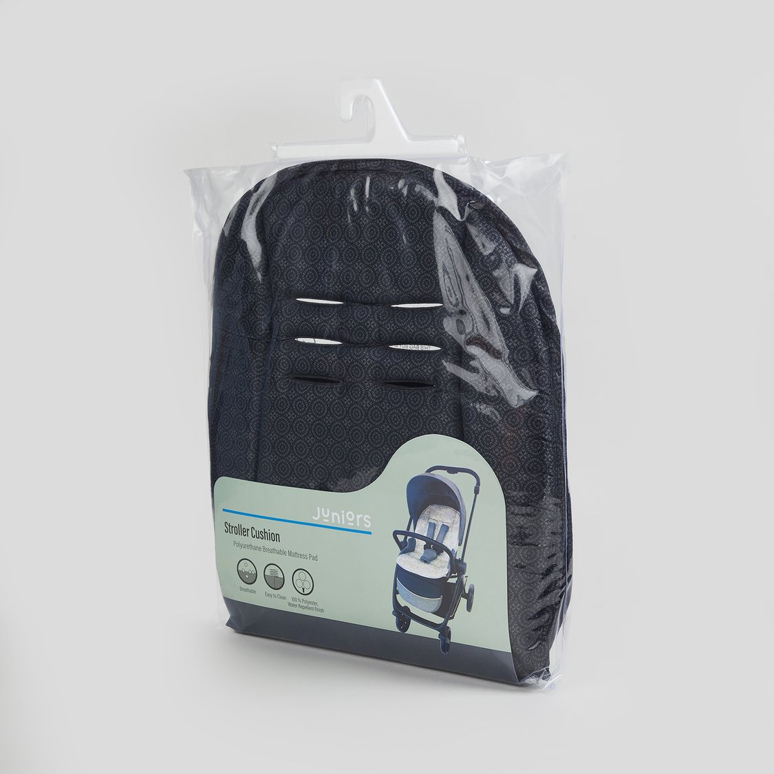 Juniors Printed Array Stroller Pad Cushion - 75 x 40 x 3 cm