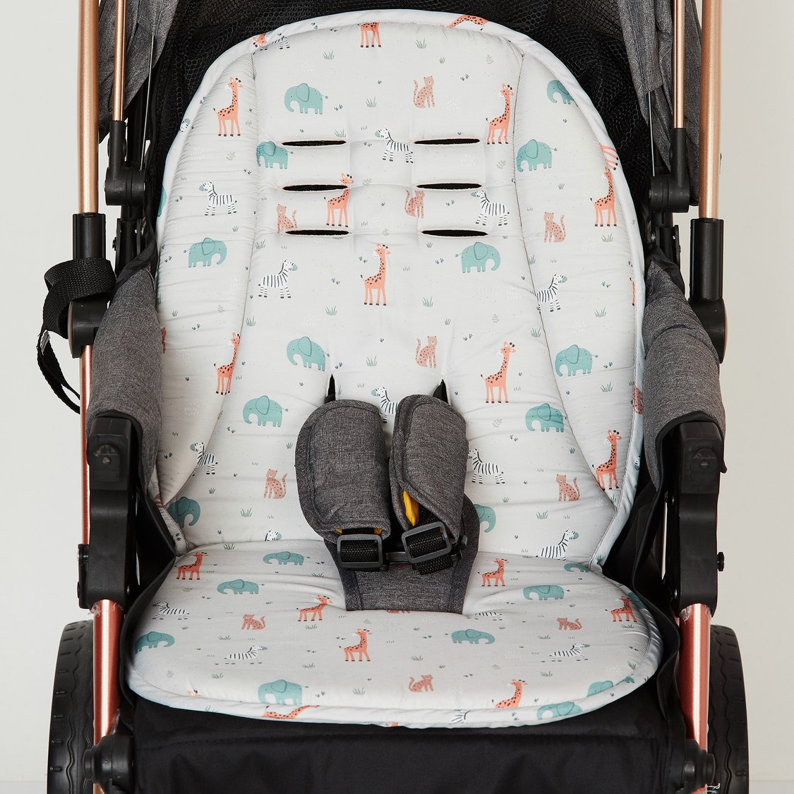Juniors Printed Array Stroller Pad Cushion - 75 x 40 x 3 cm