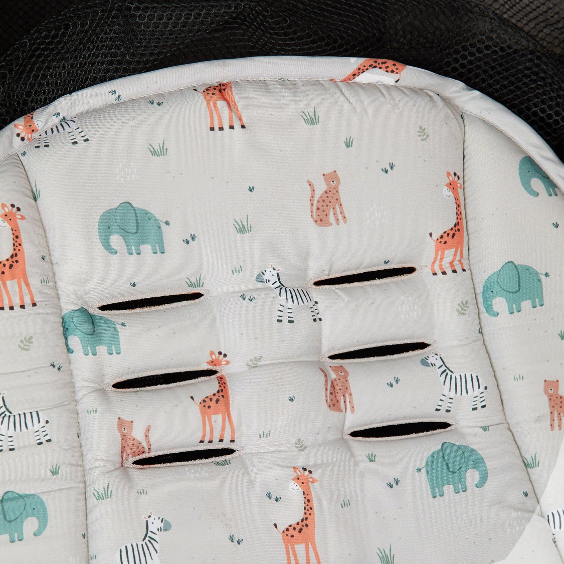 Juniors Printed Array Stroller Pad Cushion - 75 x 40 x 3 cm