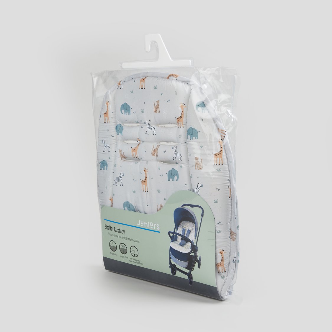 Juniors Printed Array Stroller Pad Cushion - 75 x 40 x 3 cm