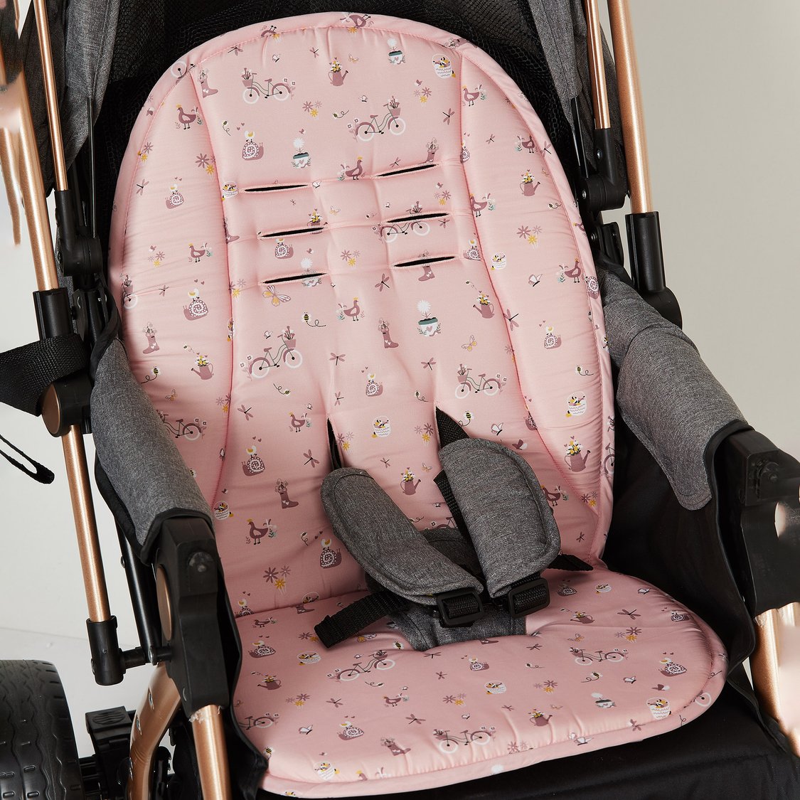 Juniors Printed Array Stroller Pad Cushion - 75 x 40 x 3 cm