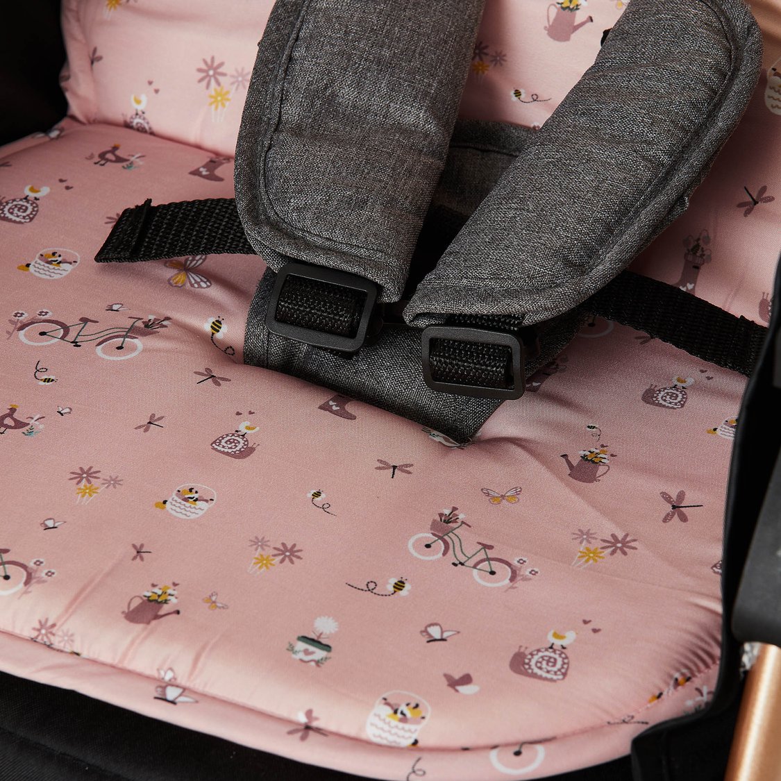 Juniors Printed Array Stroller Pad Cushion - 75 x 40 x 3 cm