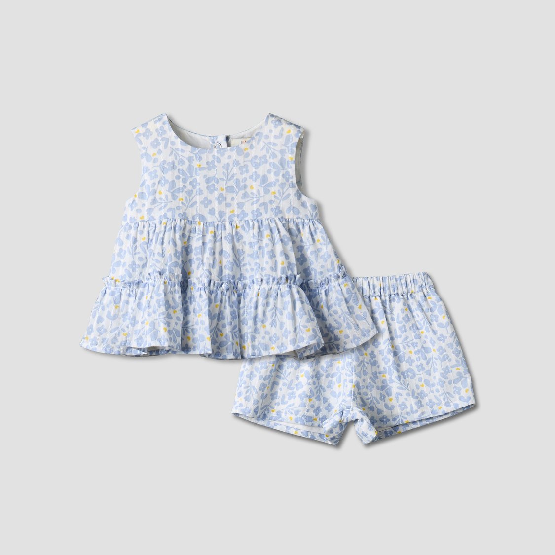 Juniors Floral Print Top and Shorts Set