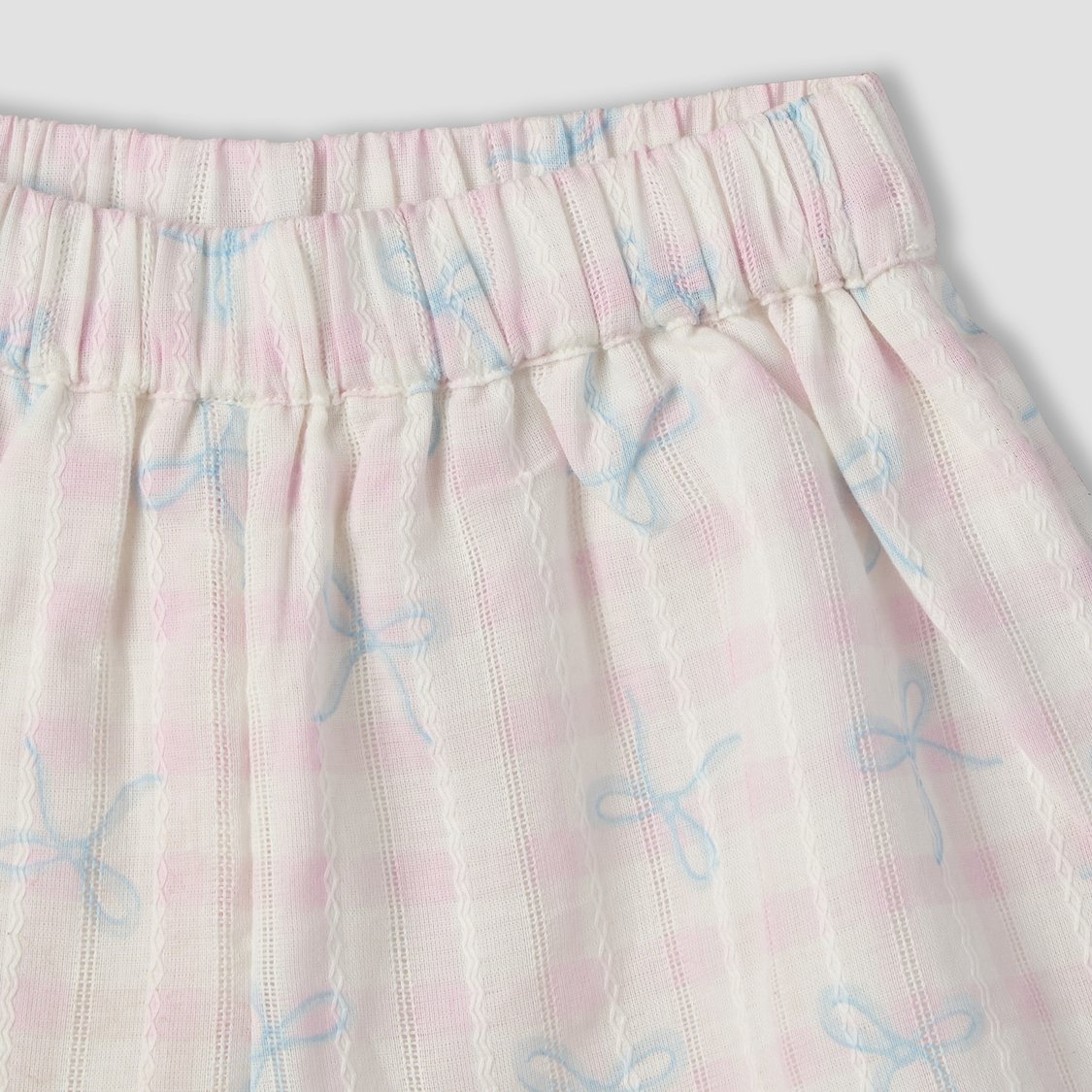 Juniors Bow Print Top and Shorts Set