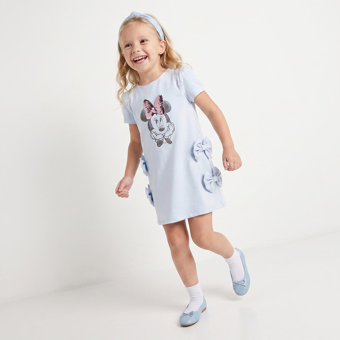 Juniors Minnie Mouse Sequins Dress
