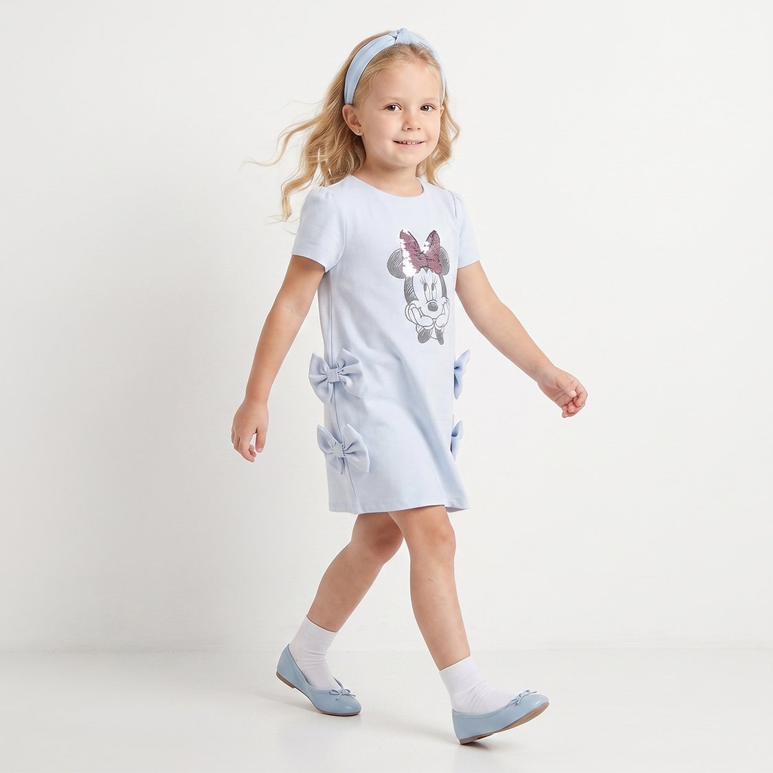 Juniors Minnie Mouse Sequins Dress