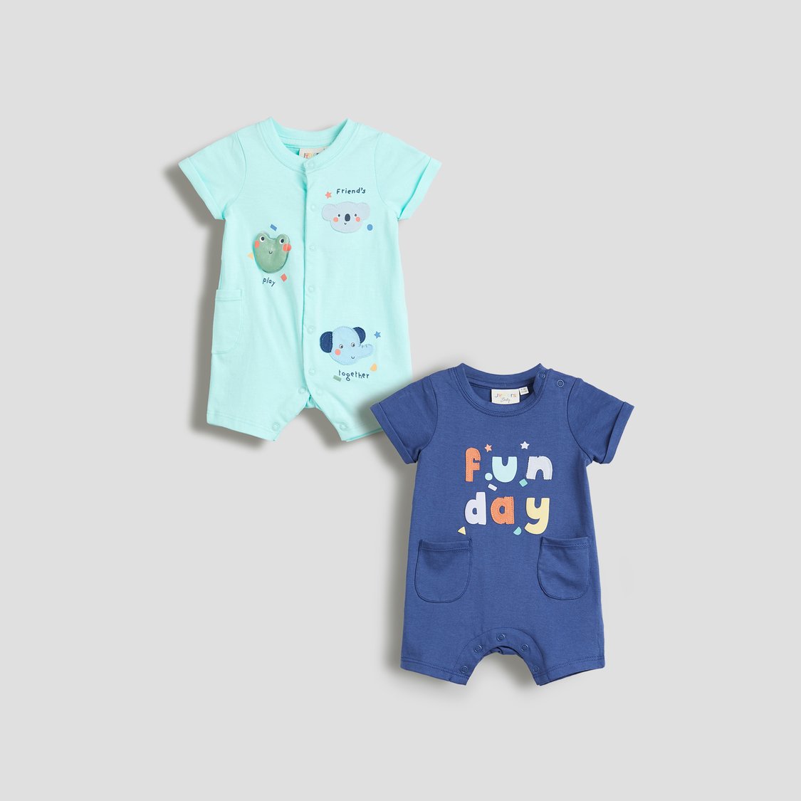 Juniors Printed Rompers - Pack of 2