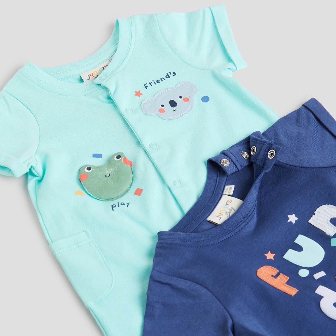 Juniors Printed Rompers - Pack of 2