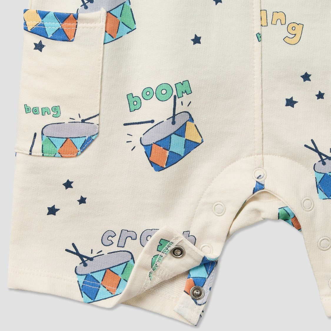 Juniors Printed Dungaree and T-shirt Set