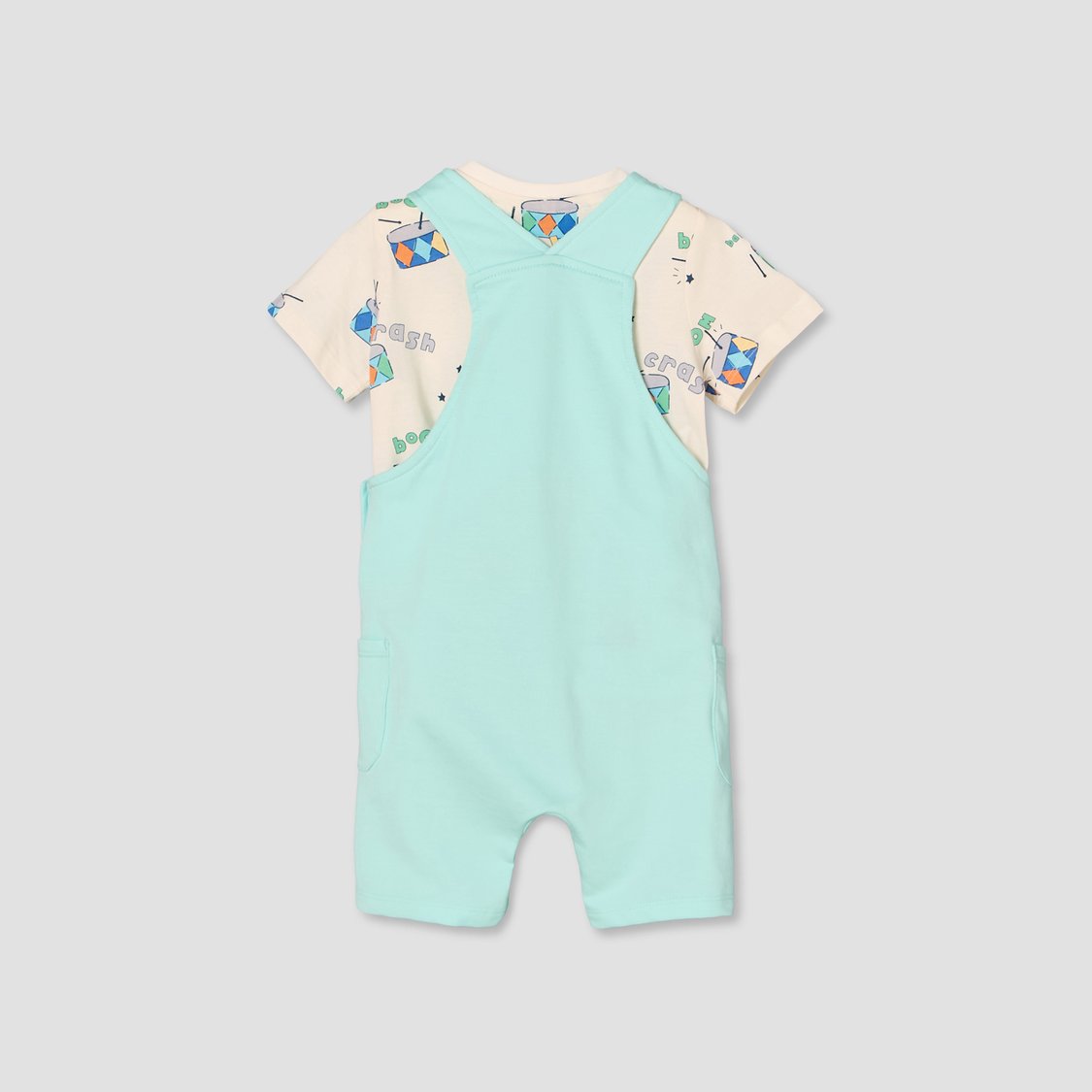 Juniors Applique T-shirt and Dungaree Set