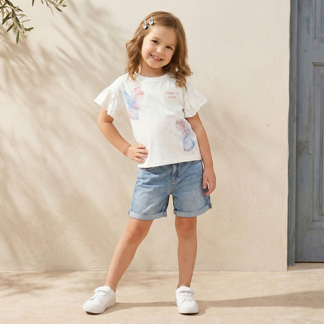 Juniors Fairy Print Top
