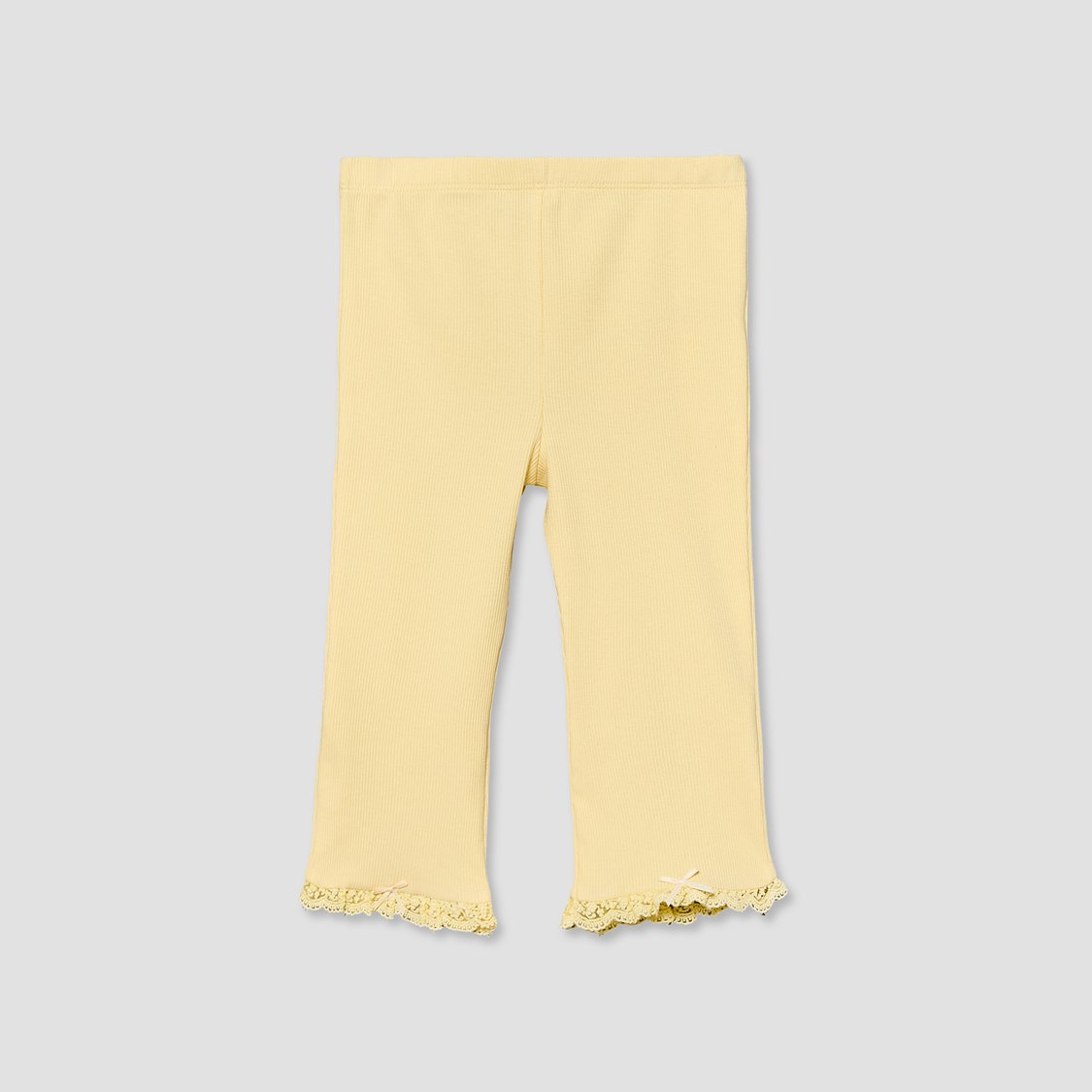 Juniors Lace Trim Flared Leggings