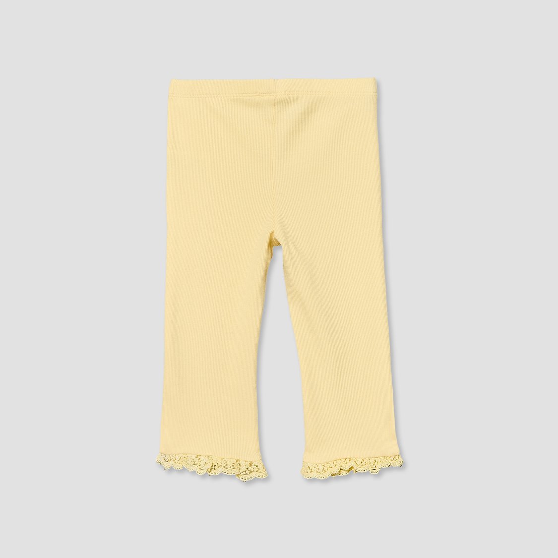 Juniors Lace Trim Flared Leggings