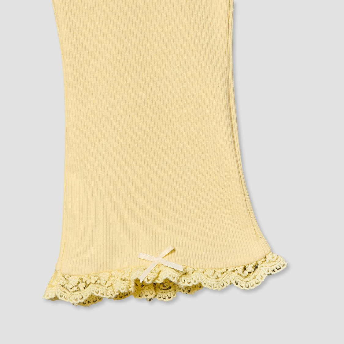 Juniors Lace Trim Flared Leggings
