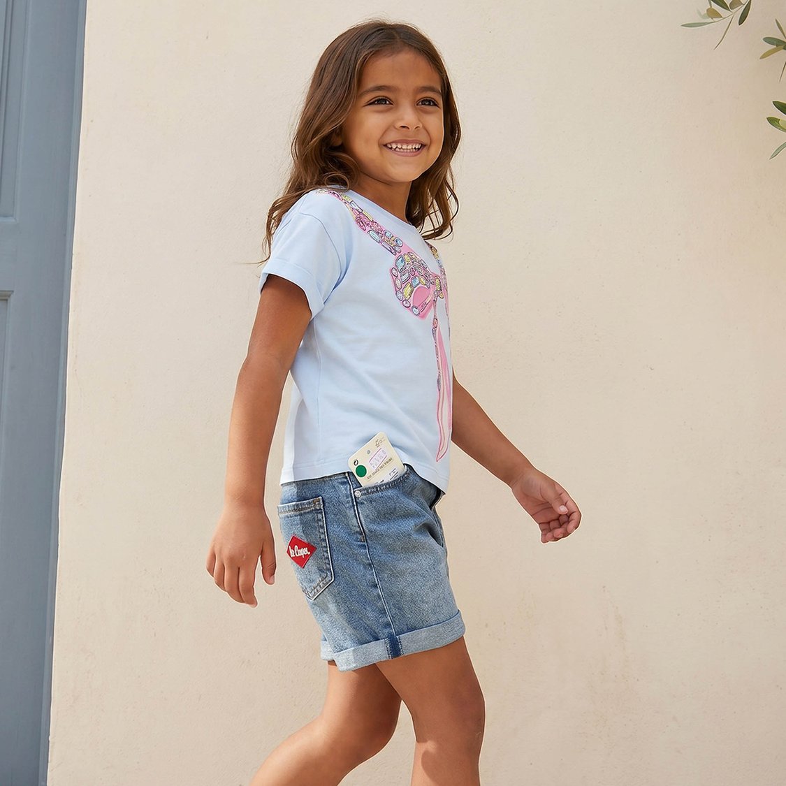 Juniors Bow Print T-shirt