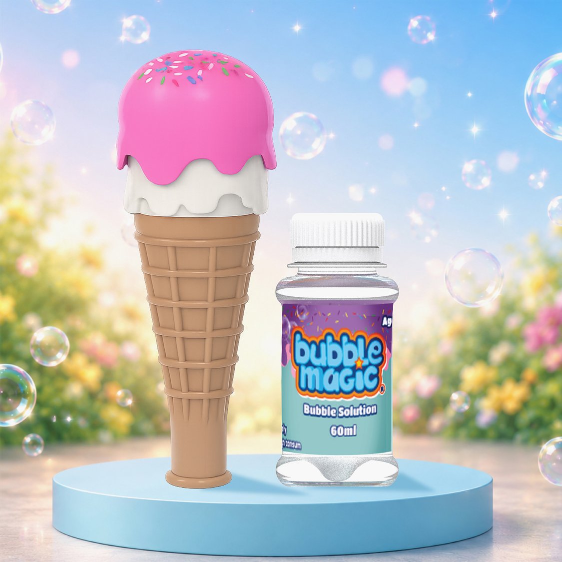 Bubble Magic Bubble Blower Toy - Strawberry Ice-Cream