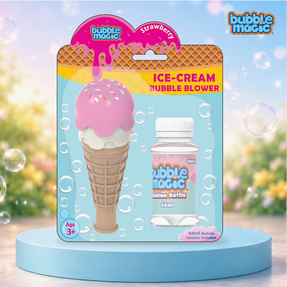 Bubble Magic Bubble Blower Toy - Strawberry Ice-Cream