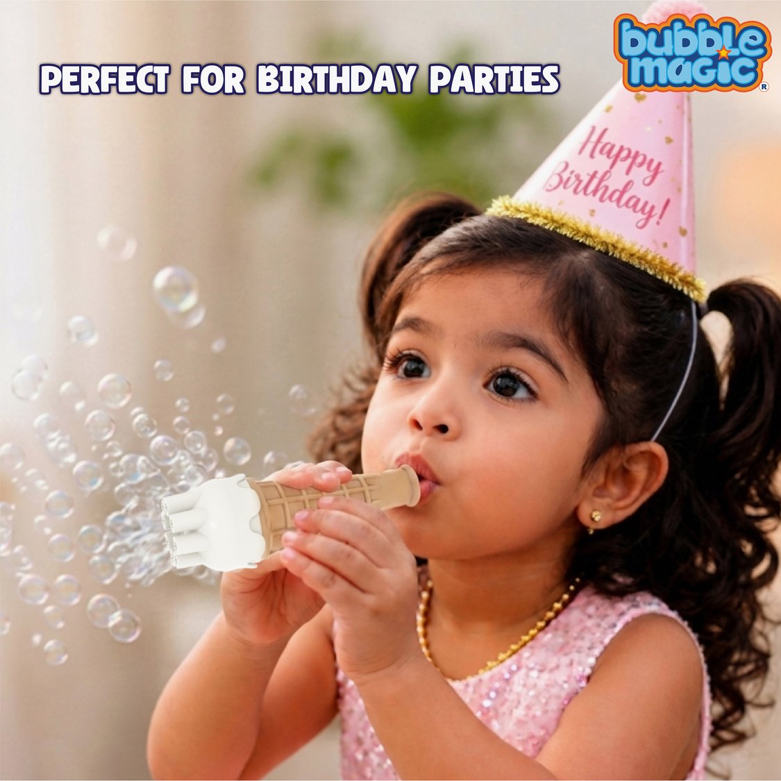 Bubble Magic Bubble Blower Toy - Strawberry Ice-Cream