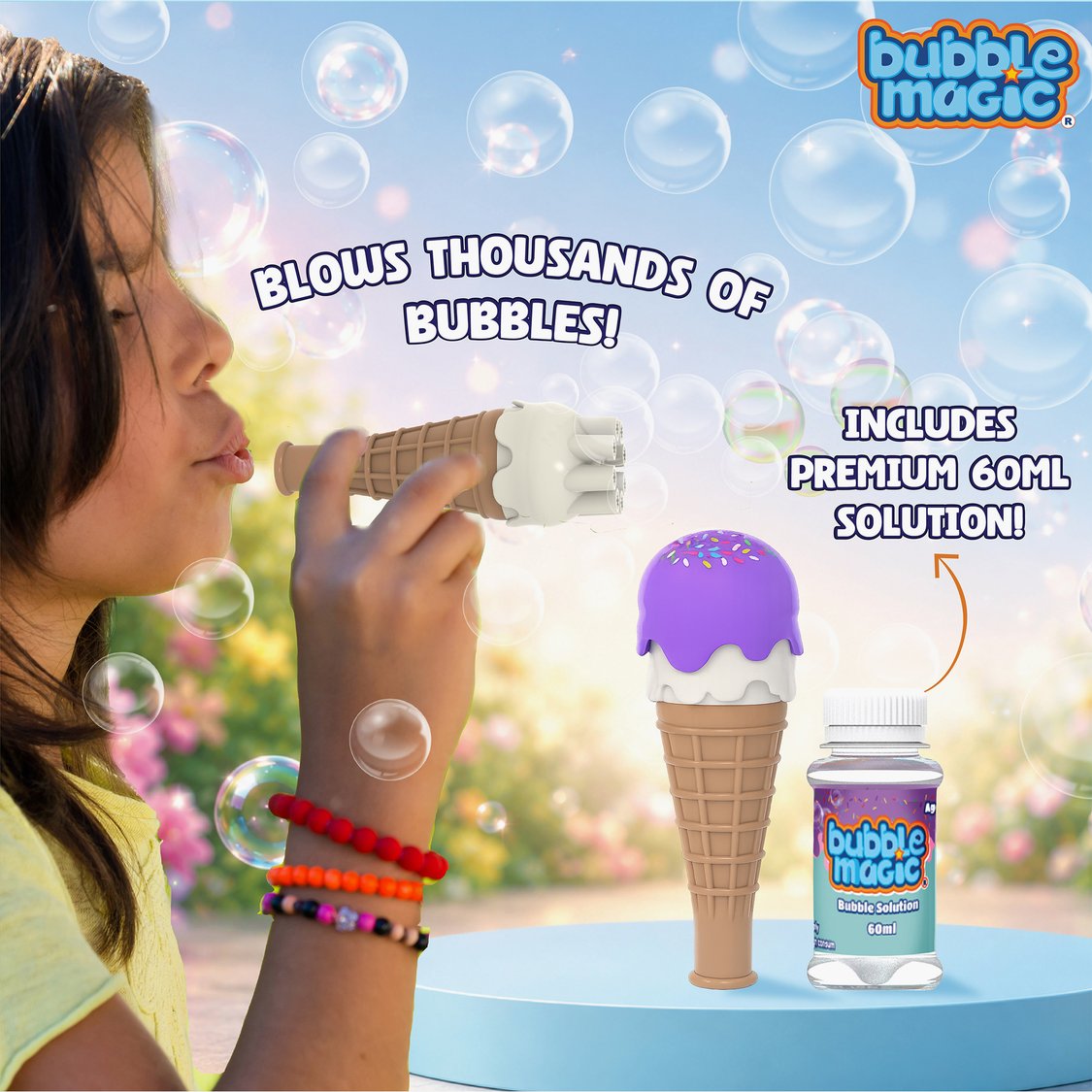 Bubble Magic Bubble Blower Toy - Black Currant Ice-Cream