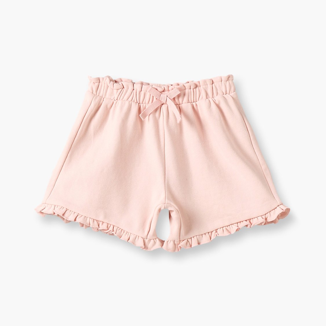 Juniors Solid Shorts with Ruffle Detail