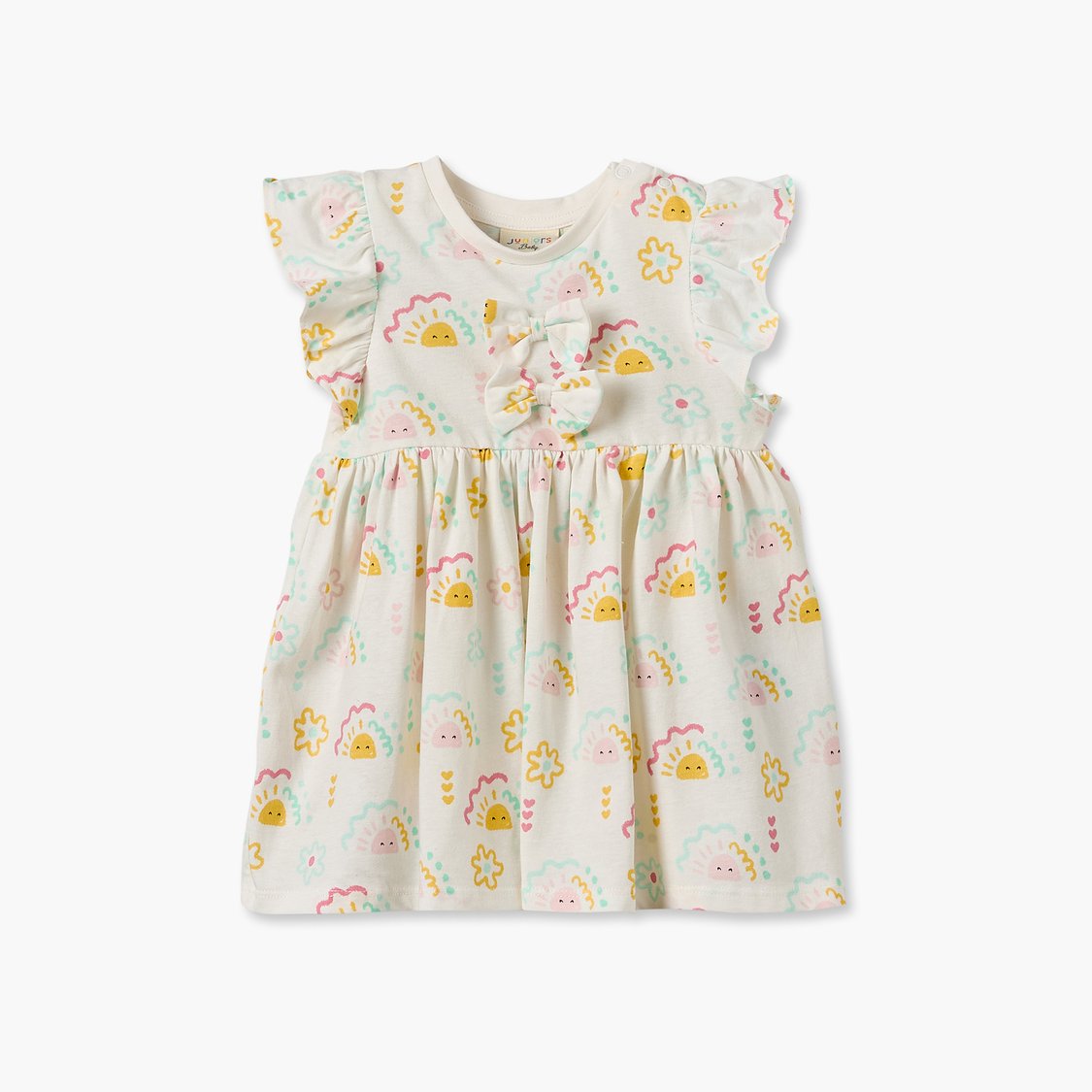 Juniors Printed A-line Dress