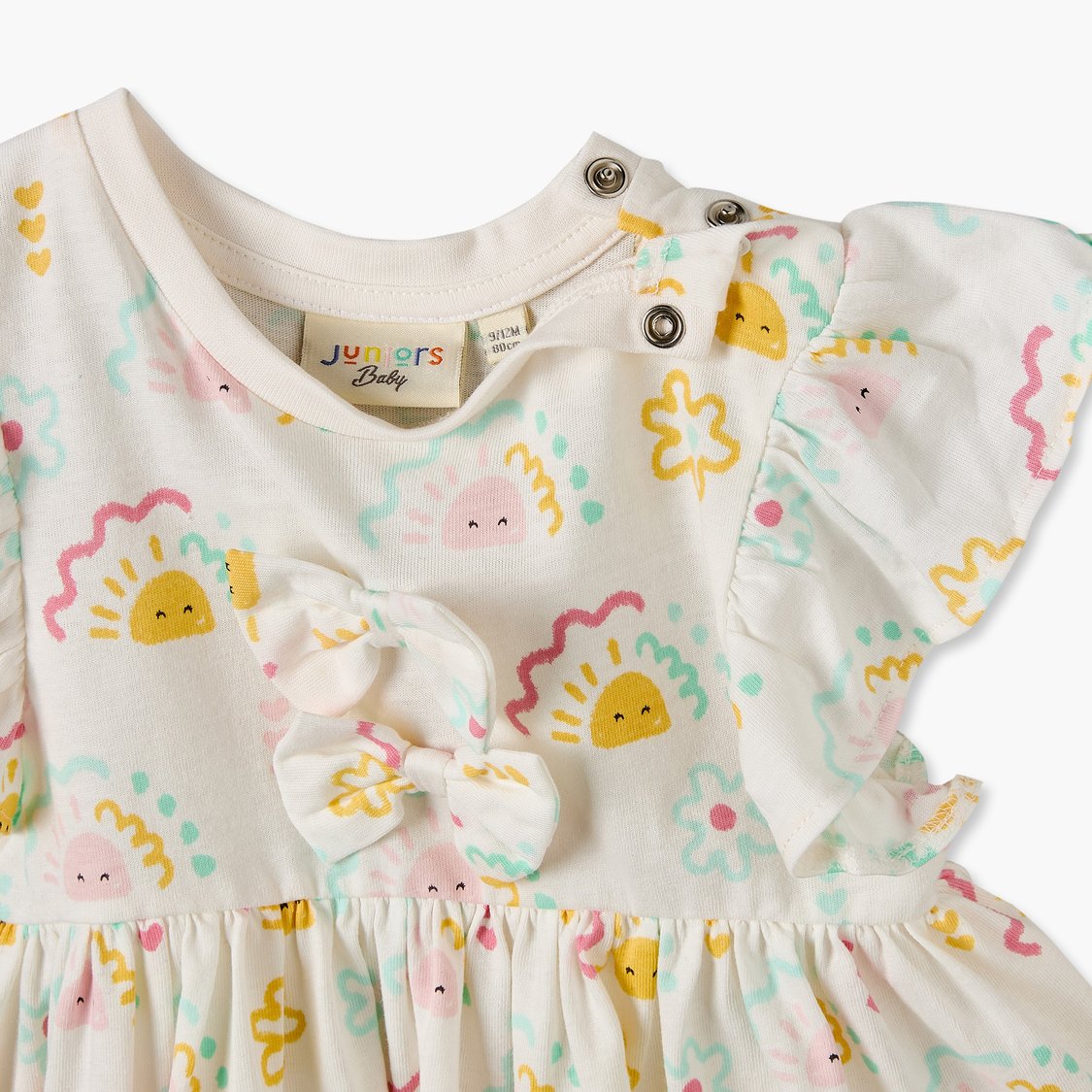 Juniors Printed A-line Dress