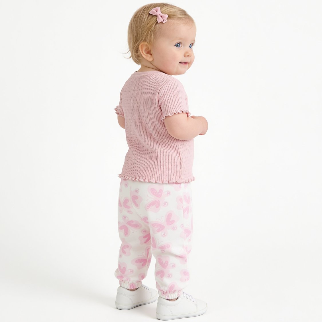 Juniors Butterfly Print Joggers